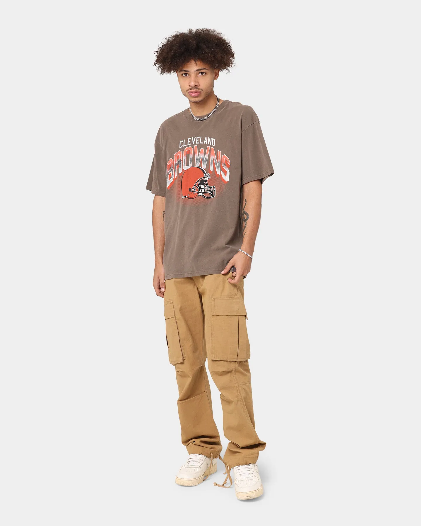 Majestic Athletic Cleveland Browns Vintage Arch T-Shirt Faded Brown