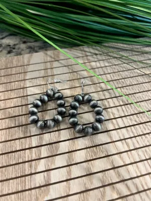 Navajo Pearl Fashion Hoop Earrings