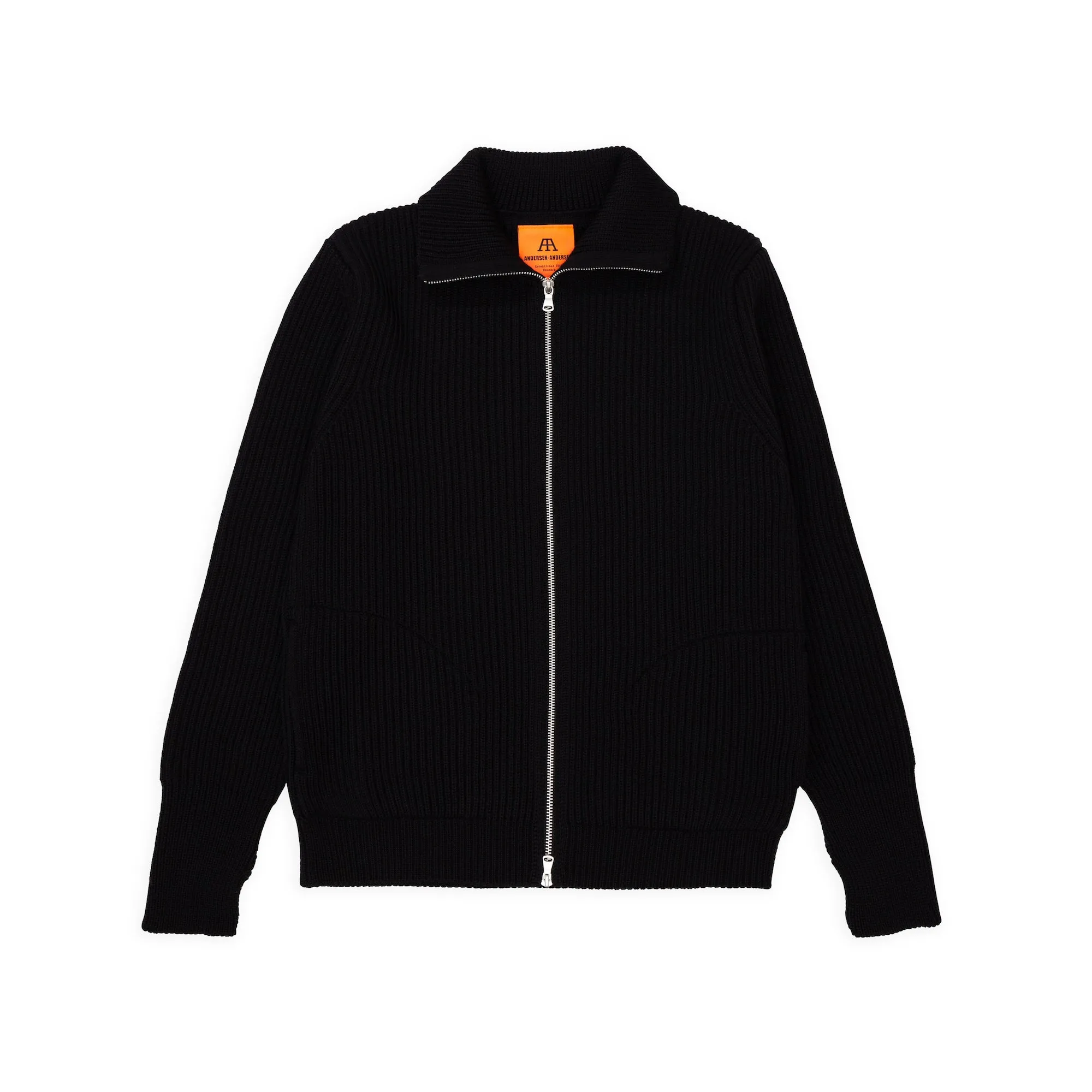 Navy Full-Zip Pockets Black