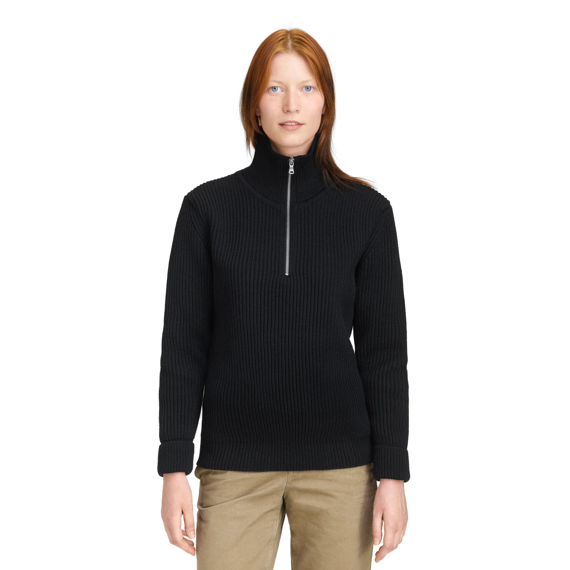 Navy Half-Zip Light Indigo