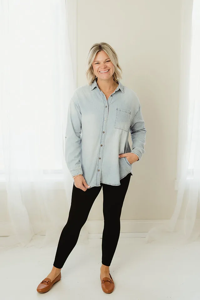 Oversized Denim Shirt