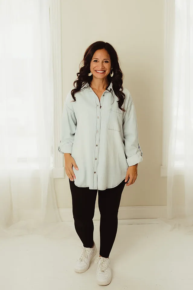 Oversized Denim Shirt
