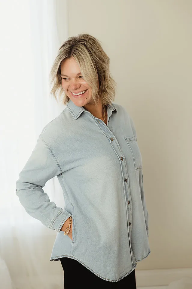 Oversized Denim Shirt