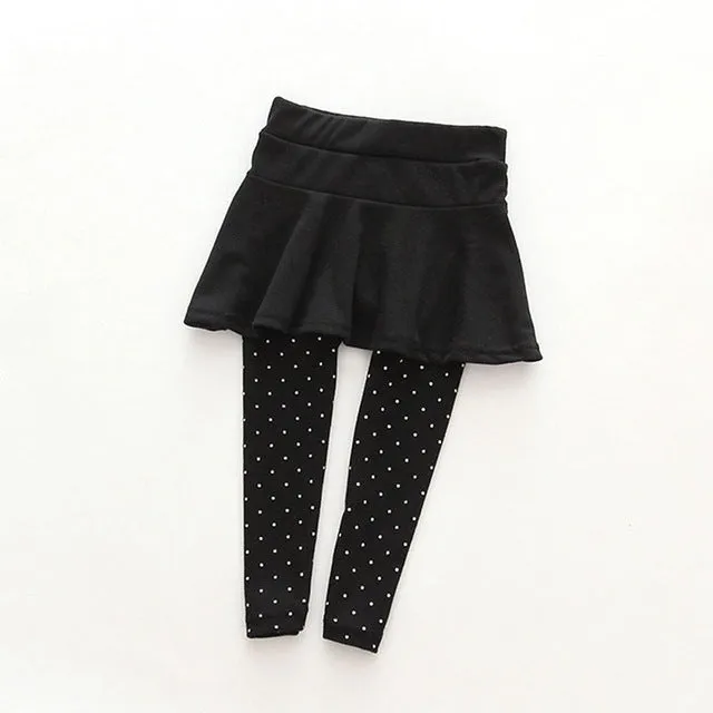 Polka Dot Skirt Leggings