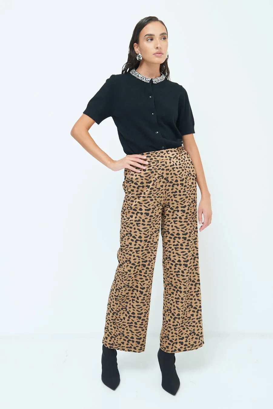 Printed wide-leg pants wholesale