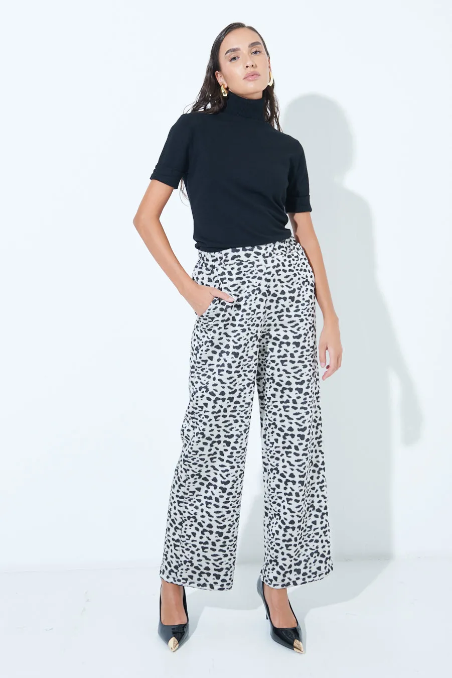 Printed wide-leg pants wholesale