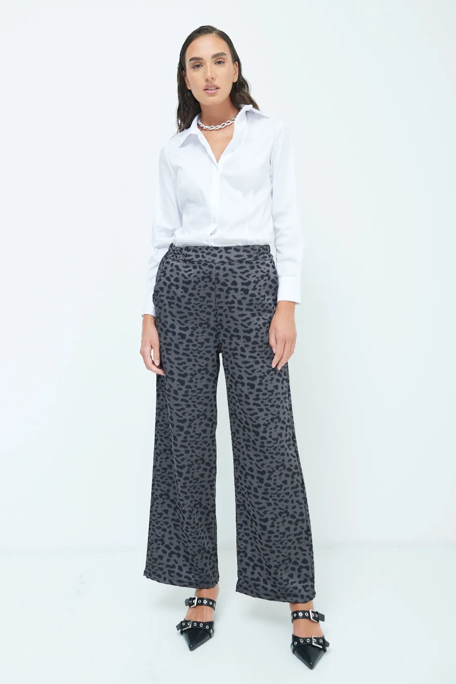 Printed wide-leg pants wholesale