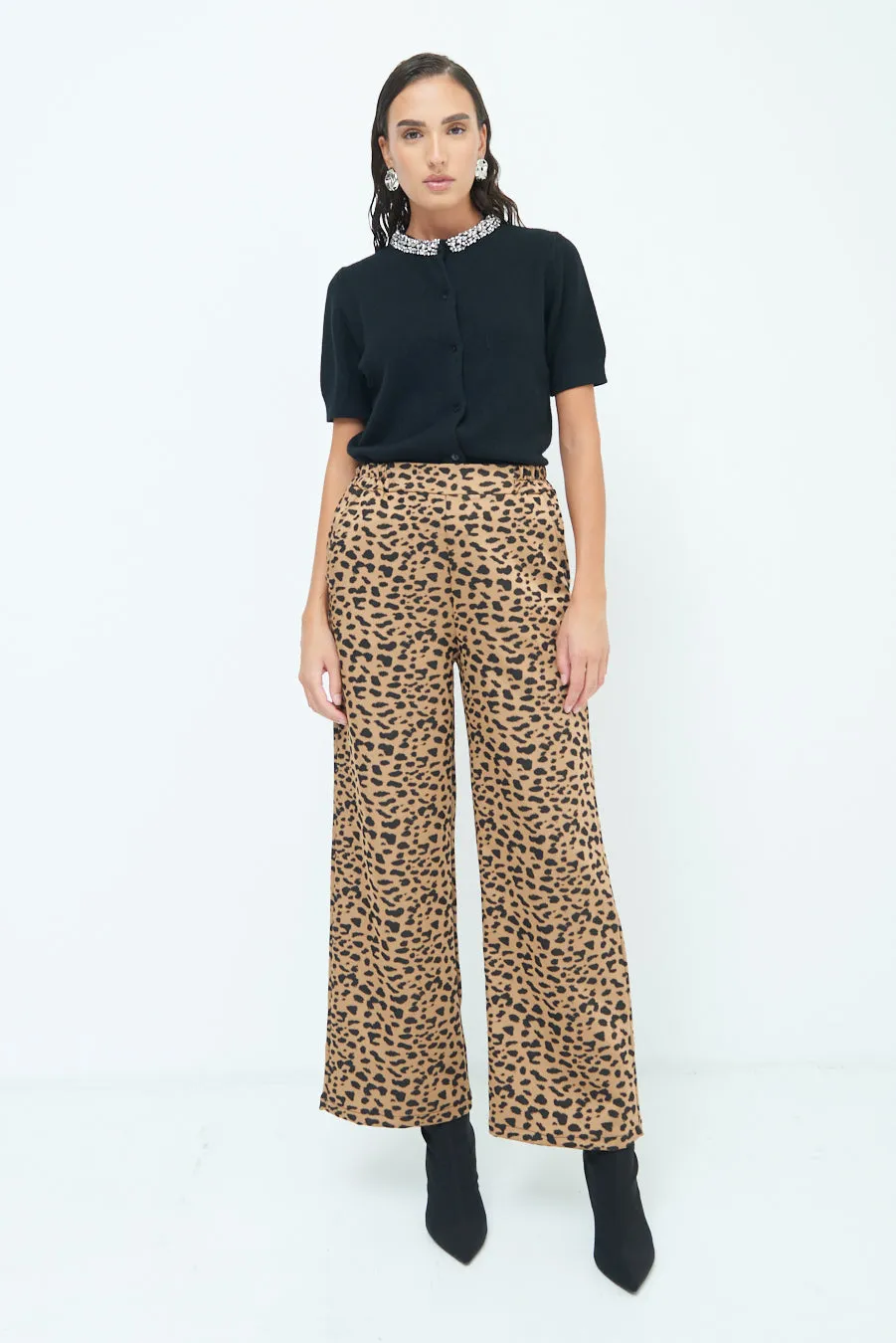 Printed wide-leg pants wholesale