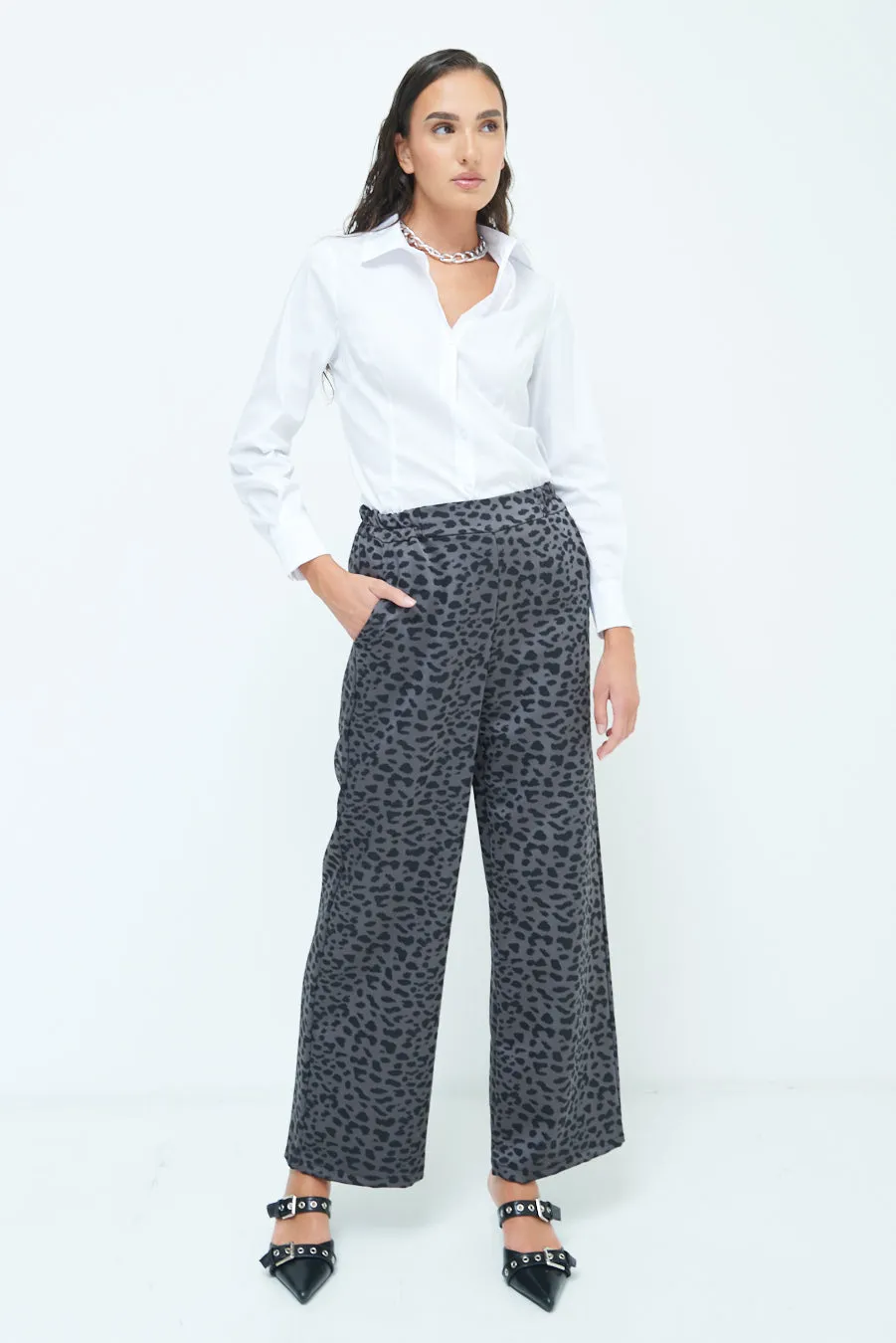 Printed wide-leg pants wholesale