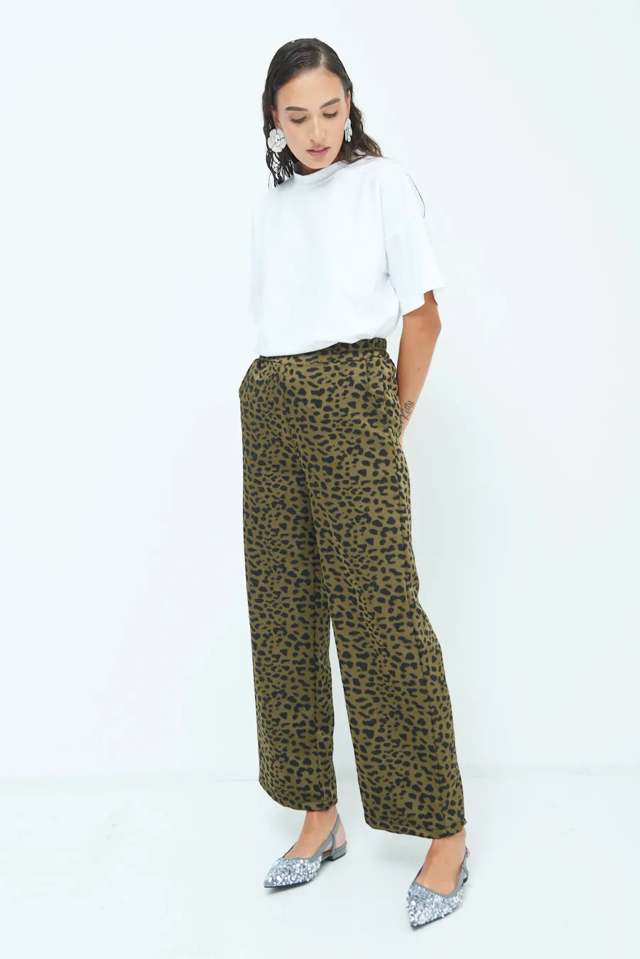 Printed wide-leg pants wholesale