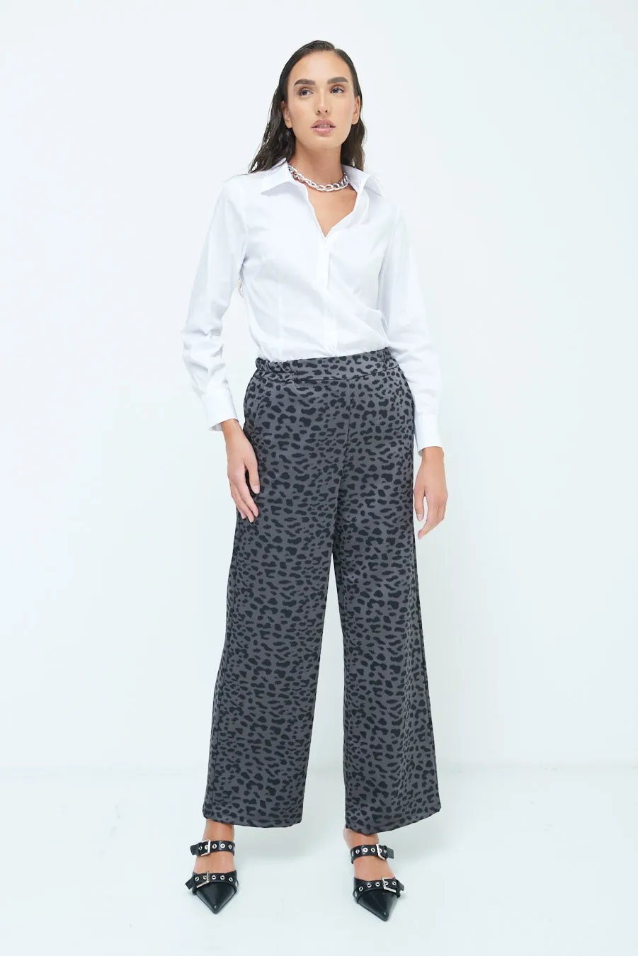 Printed wide-leg pants wholesale