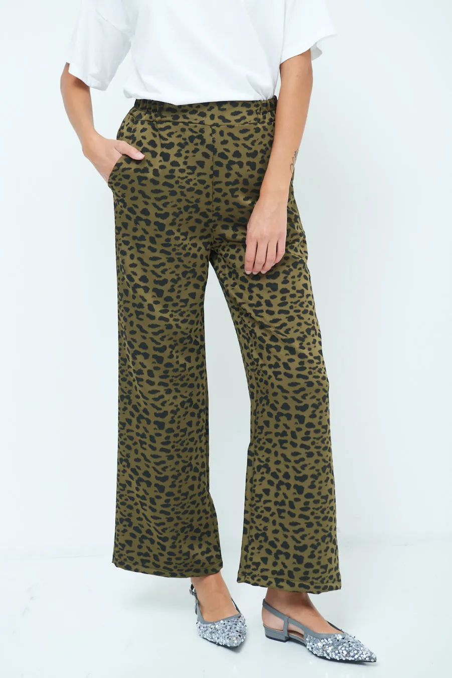 Printed wide-leg pants wholesale