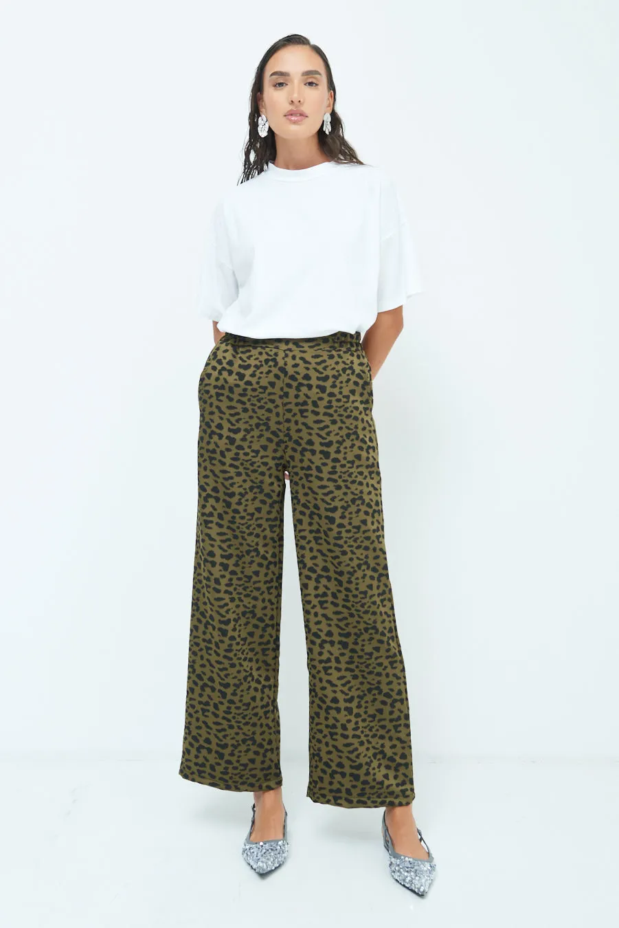 Printed wide-leg pants wholesale