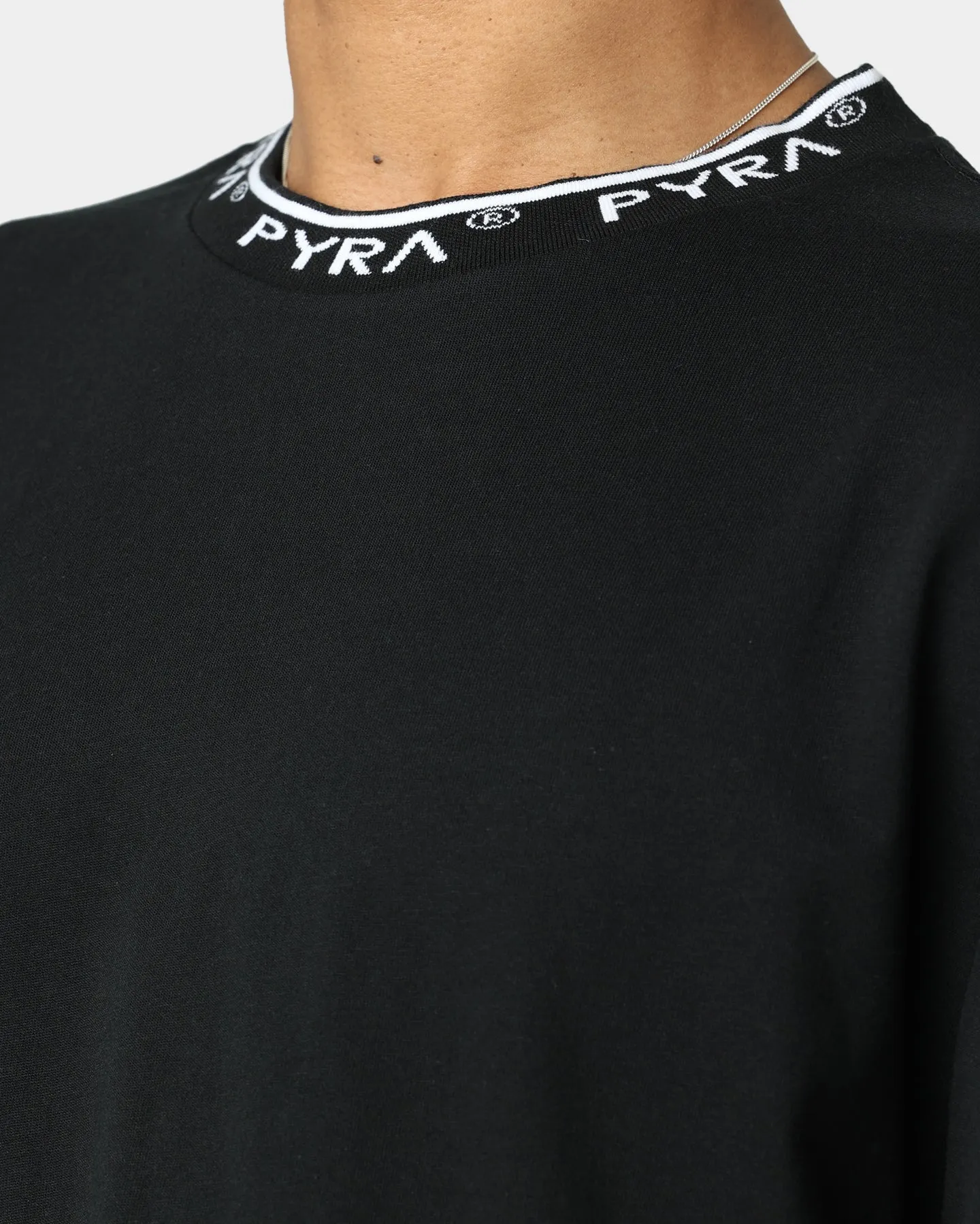 PYRA Jacquard Logo T-Shirt Black