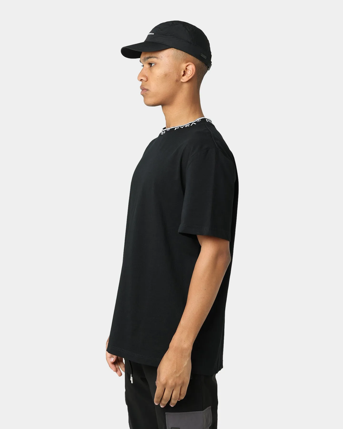 PYRA Jacquard Logo T-Shirt Black