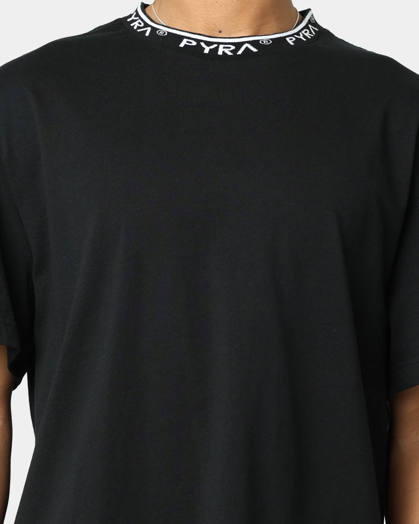 PYRA Jacquard Logo T-Shirt Black
