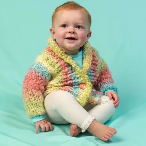 Red Heart Knit Cuddle Up Baby Cardi