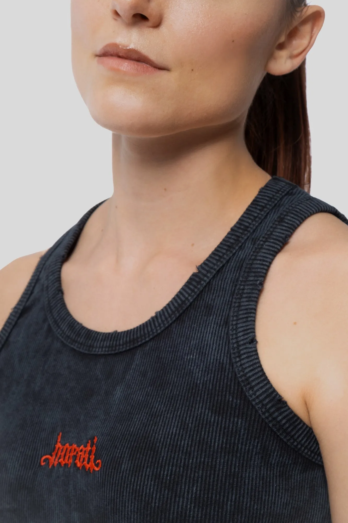 RED Tank Top — Washed Grey