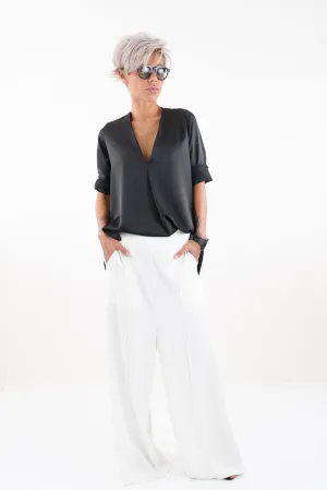 Relaxed Long V-neck Shirt