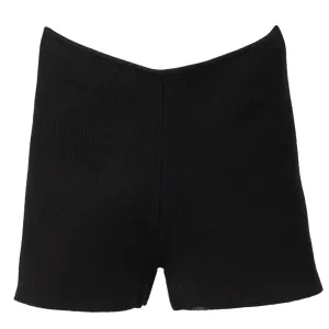 RIB KNIT HOT SHORT / BLACK