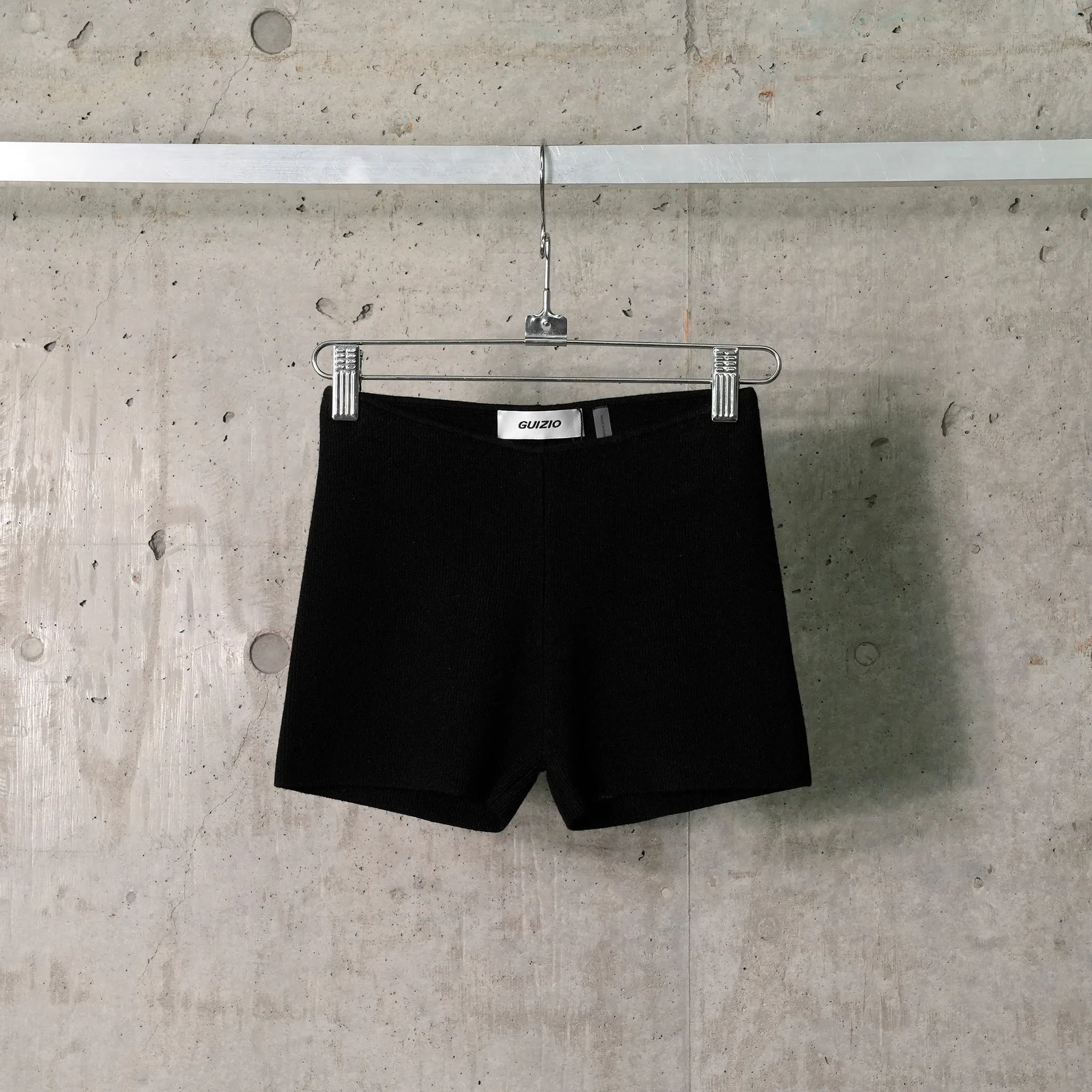 RIB KNIT HOT SHORT / BLACK