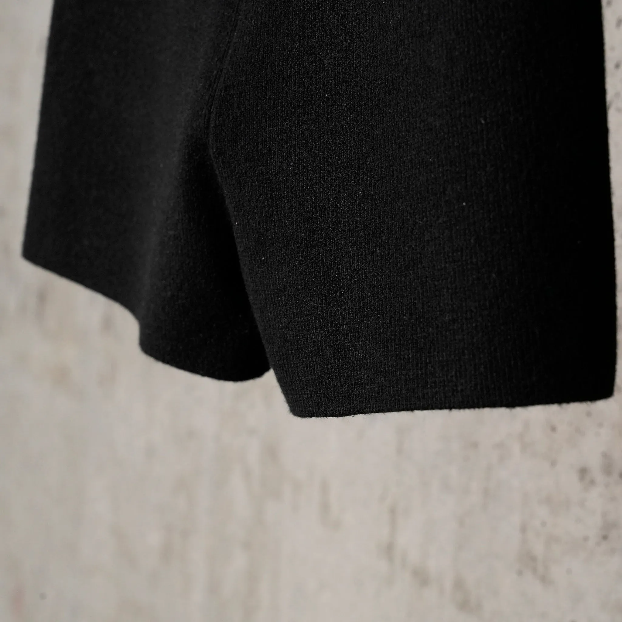RIB KNIT HOT SHORT / BLACK