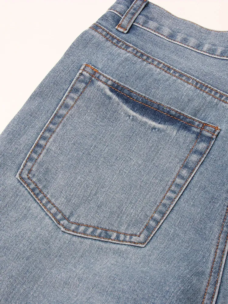 Ribbons Denim Shorts