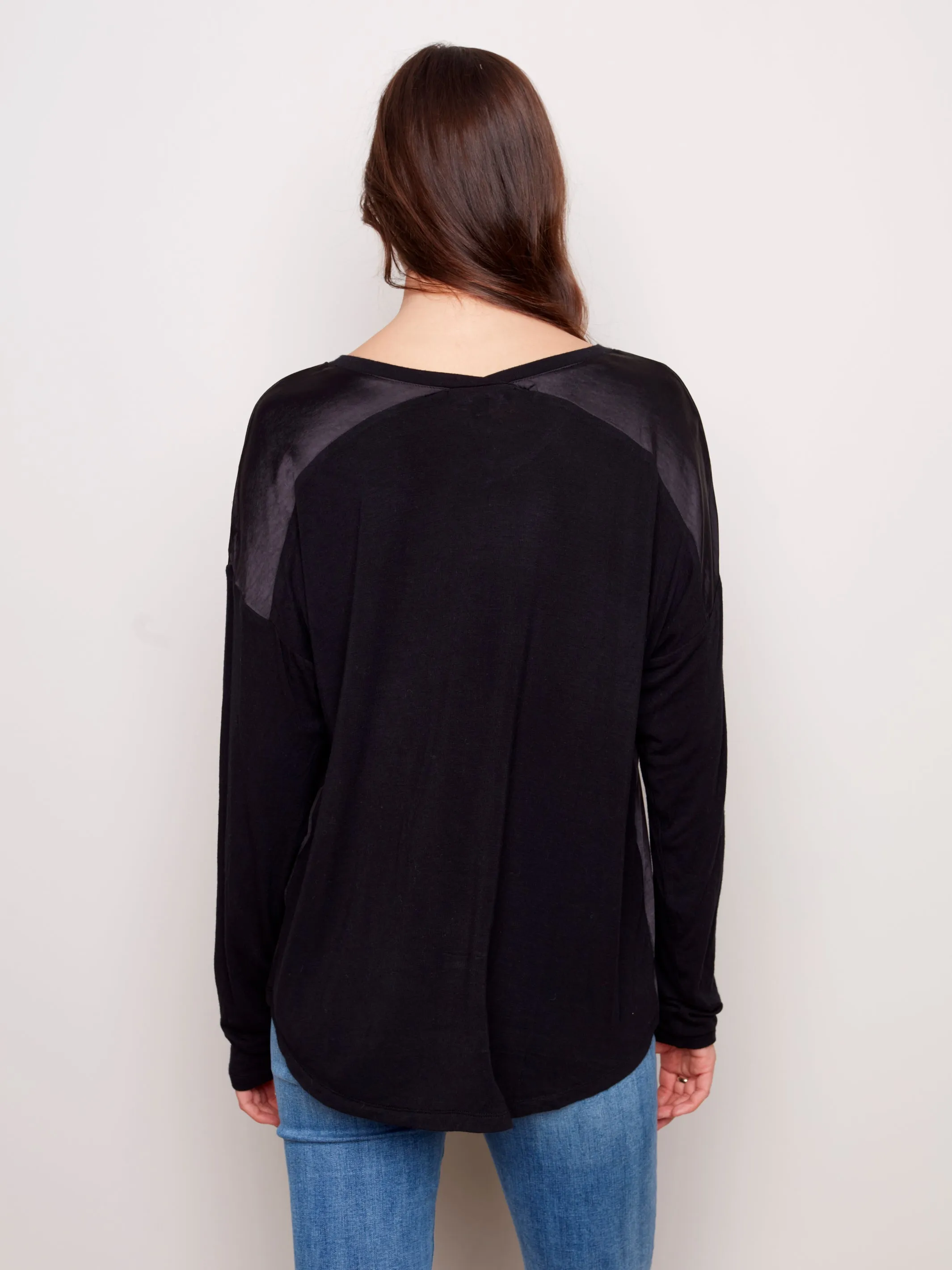 Satin Jersey Knit Top