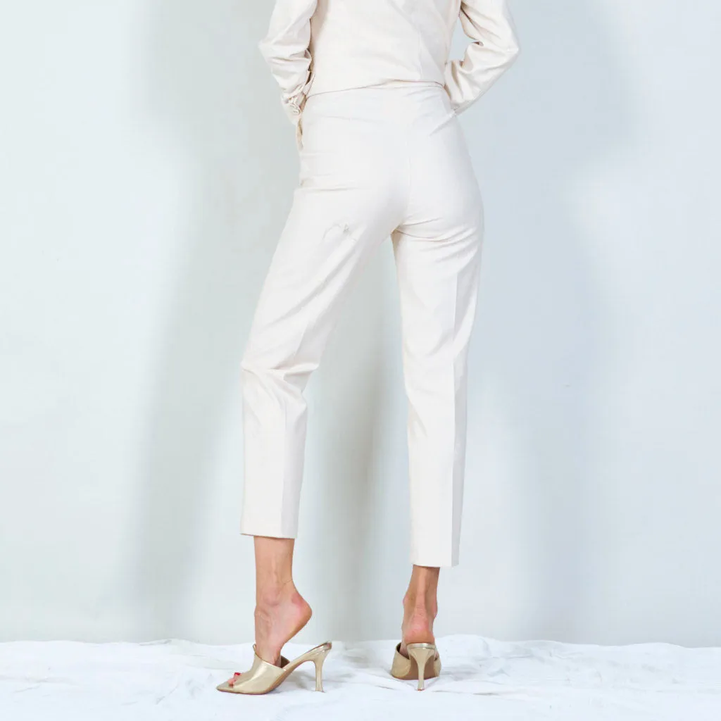 Shimmering tailored pants with pleats wholesale