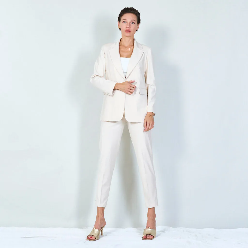 Shimmering tailored pants with pleats wholesale