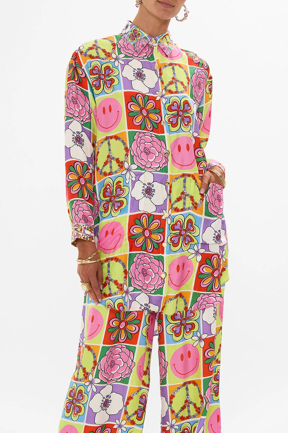 SHIRT TUNIC WITH POCKETS COSMIC PRAIRIE