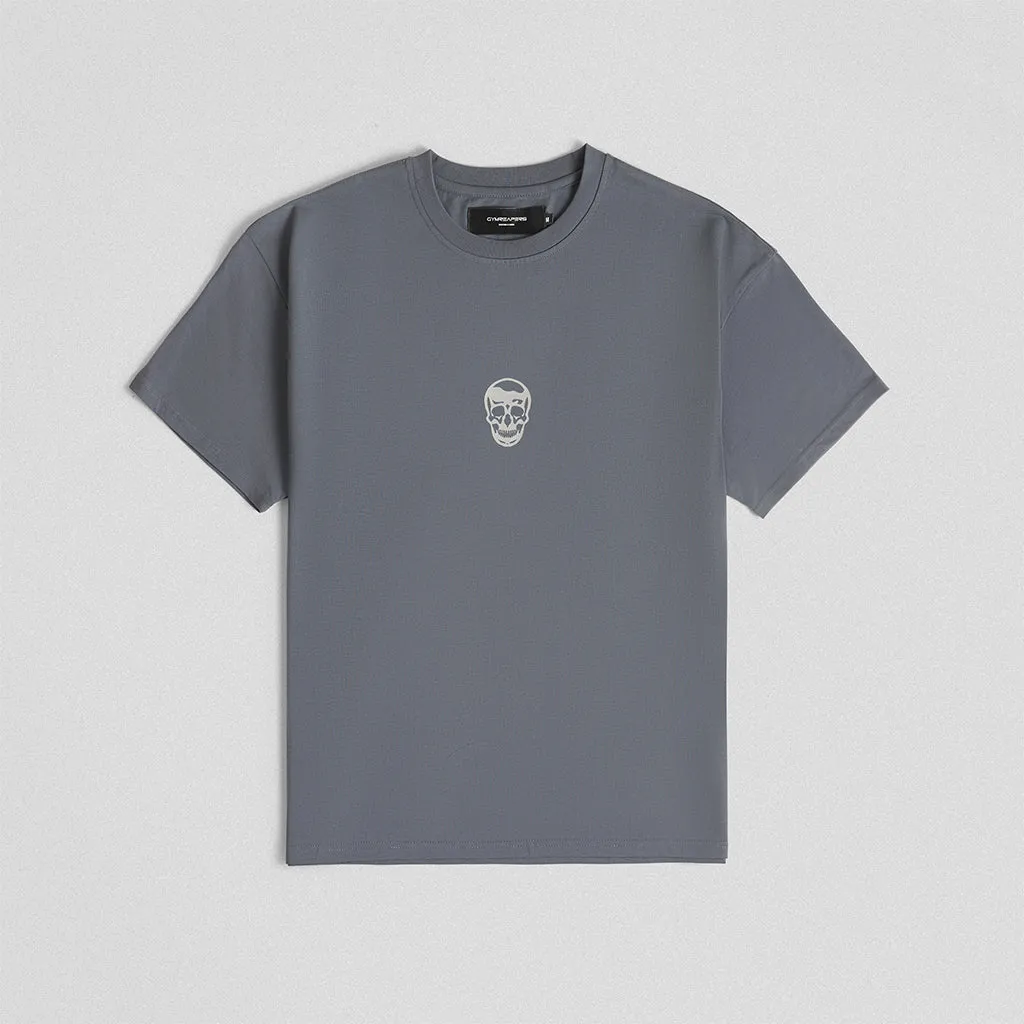 Skull Tee - Faded Blue