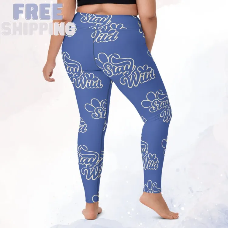Stay Wild Blue High Waist Long Leggings