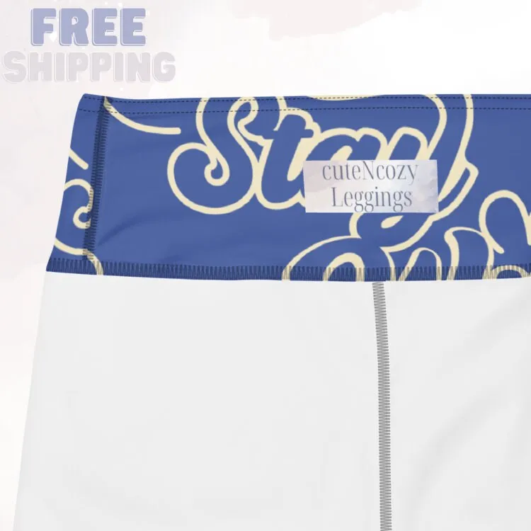 Stay Wild Blue High Waist Long Leggings