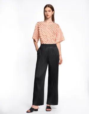 Straight Leg Pleated Trousers