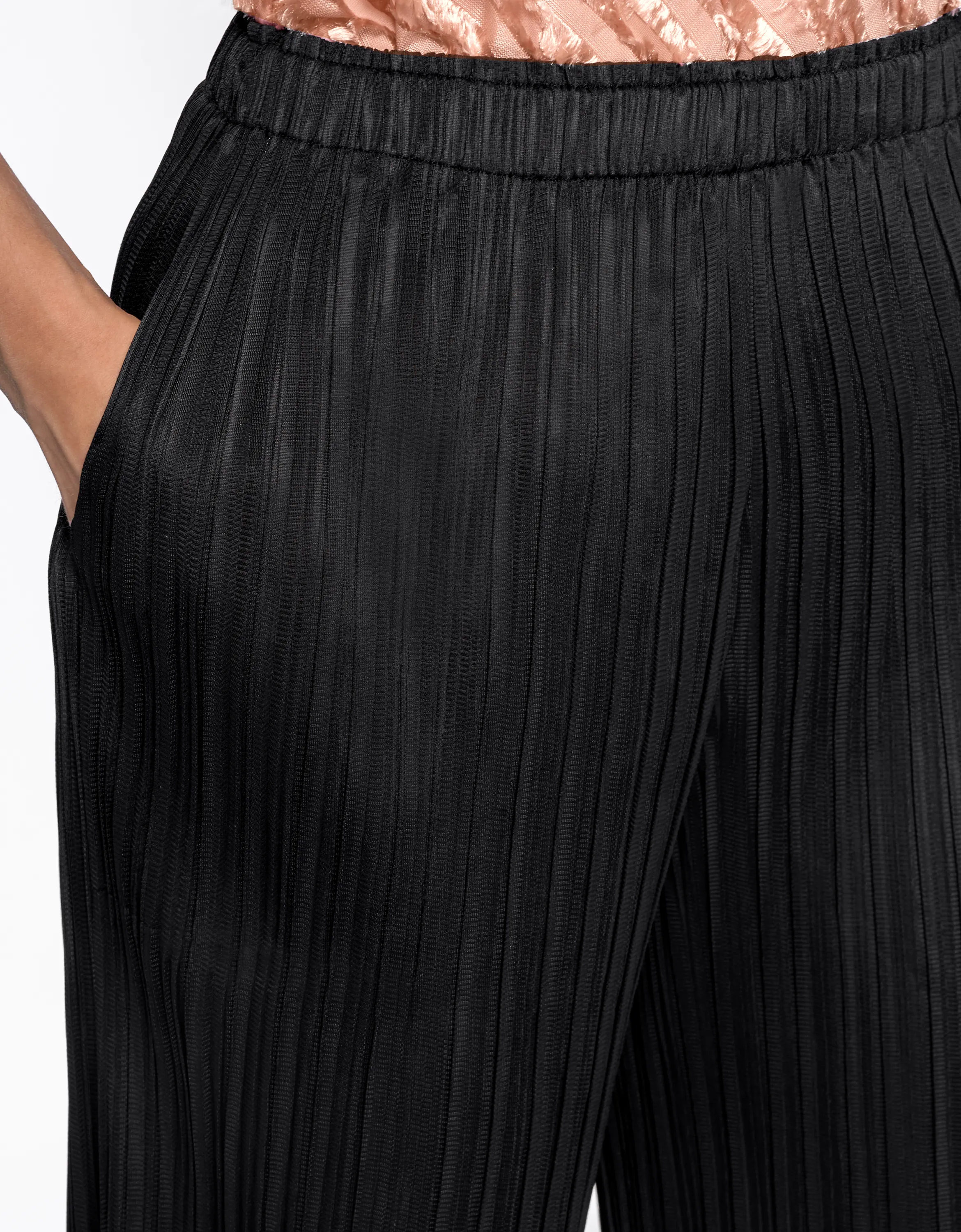 Straight Leg Pleated Trousers