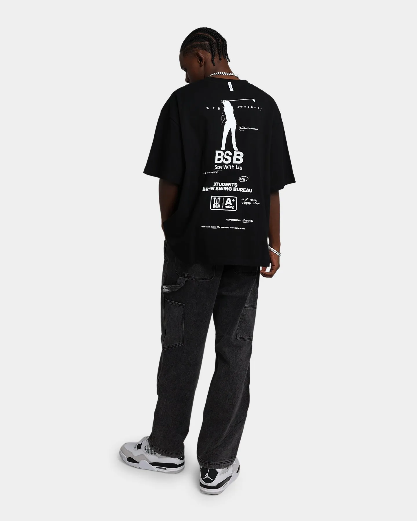 Students Golf Better Swing Bureau T-Shirt Black