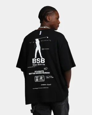 Students Golf Better Swing Bureau T-Shirt Black