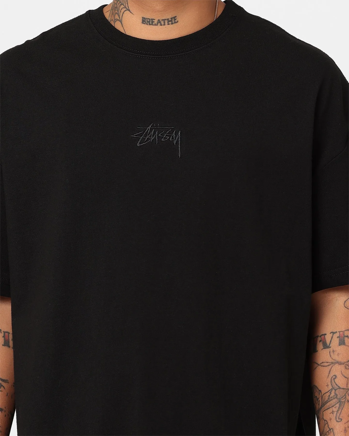 Stussy Tonal Stock Oversized Heavy Weight T-Shirt Black