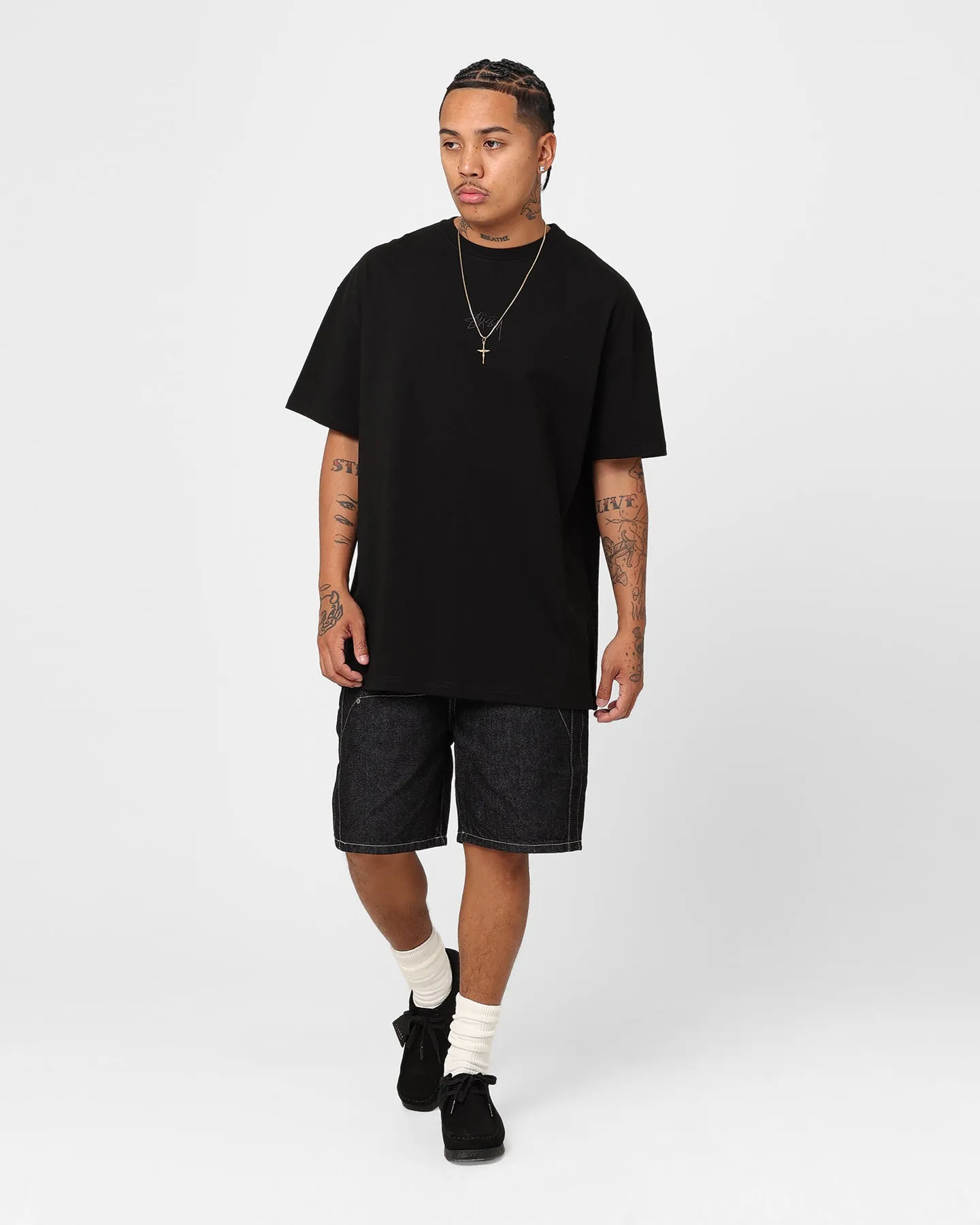 Stussy Tonal Stock Oversized Heavy Weight T-Shirt Black