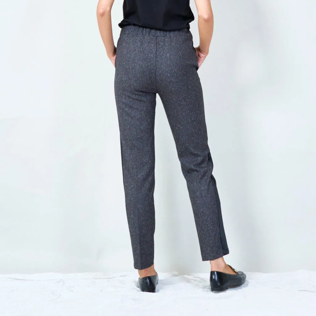 Tailored pants with elastic waistband wholesale