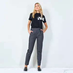 Tailored pants with elastic waistband wholesale