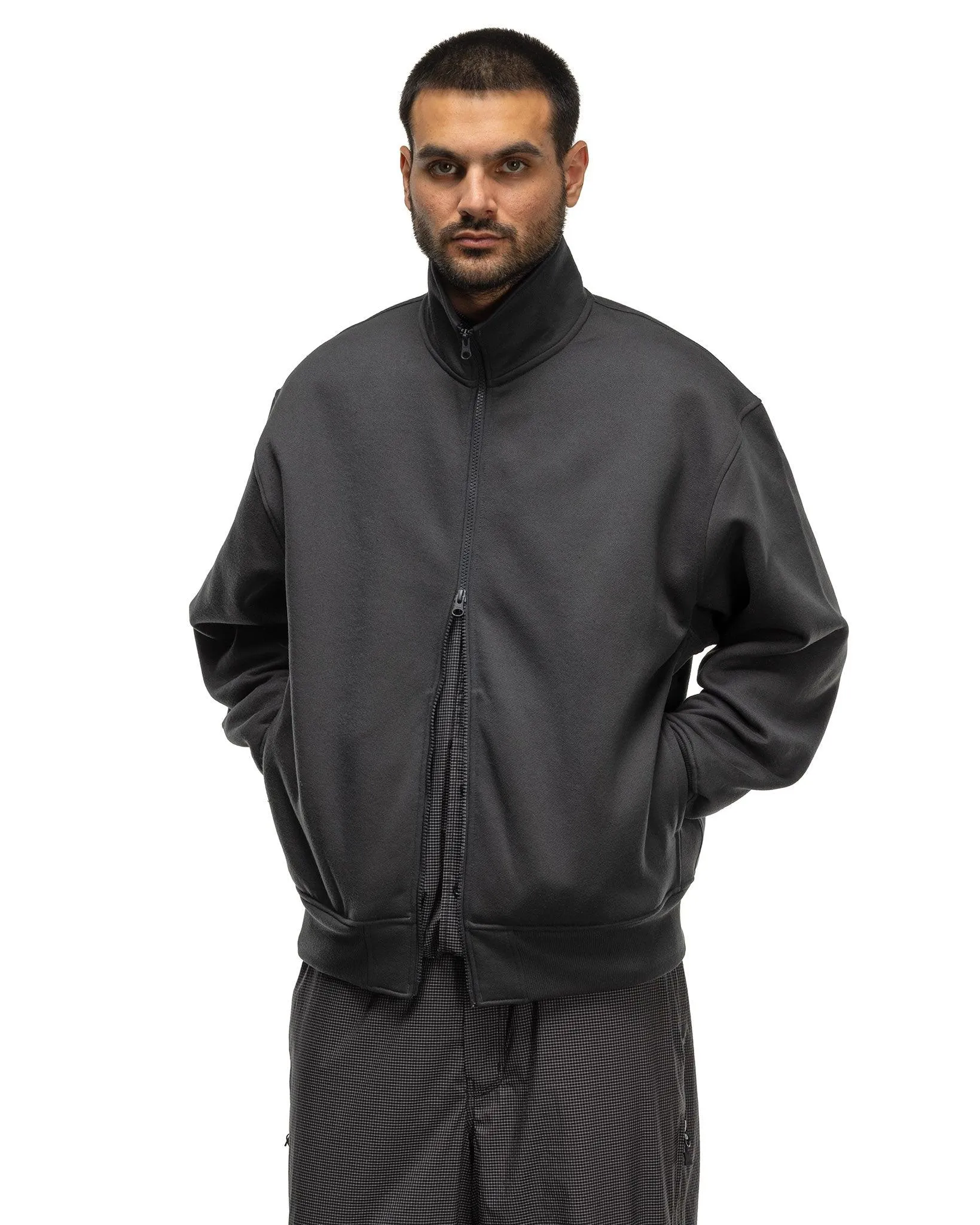 Tech Sweat Stand Zip-Cardigan Charcoal