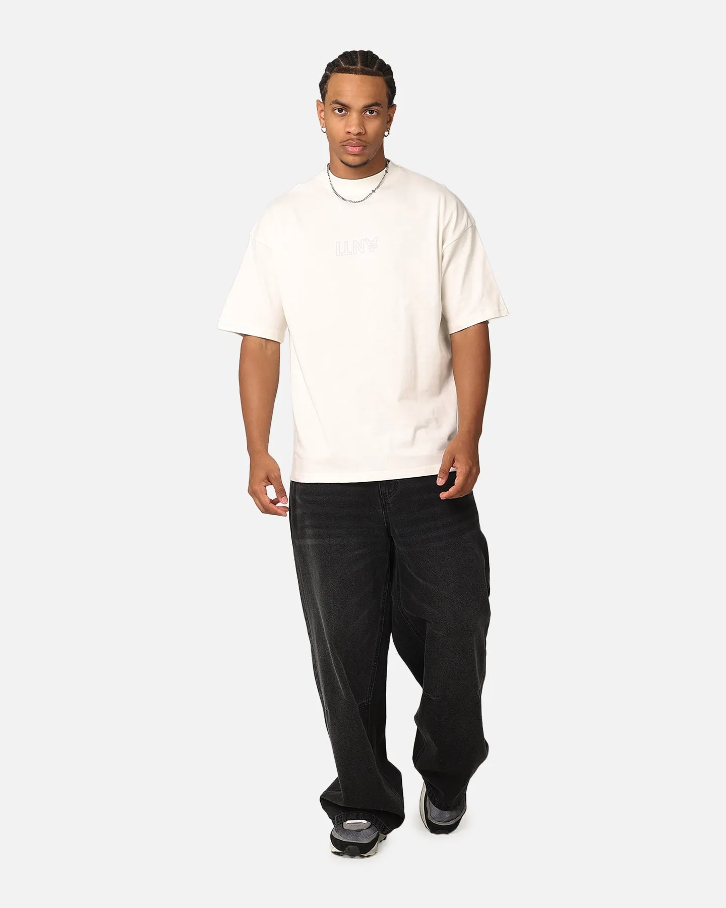 The Anti Order Anti XY Mock Neck T-Shirt Off White