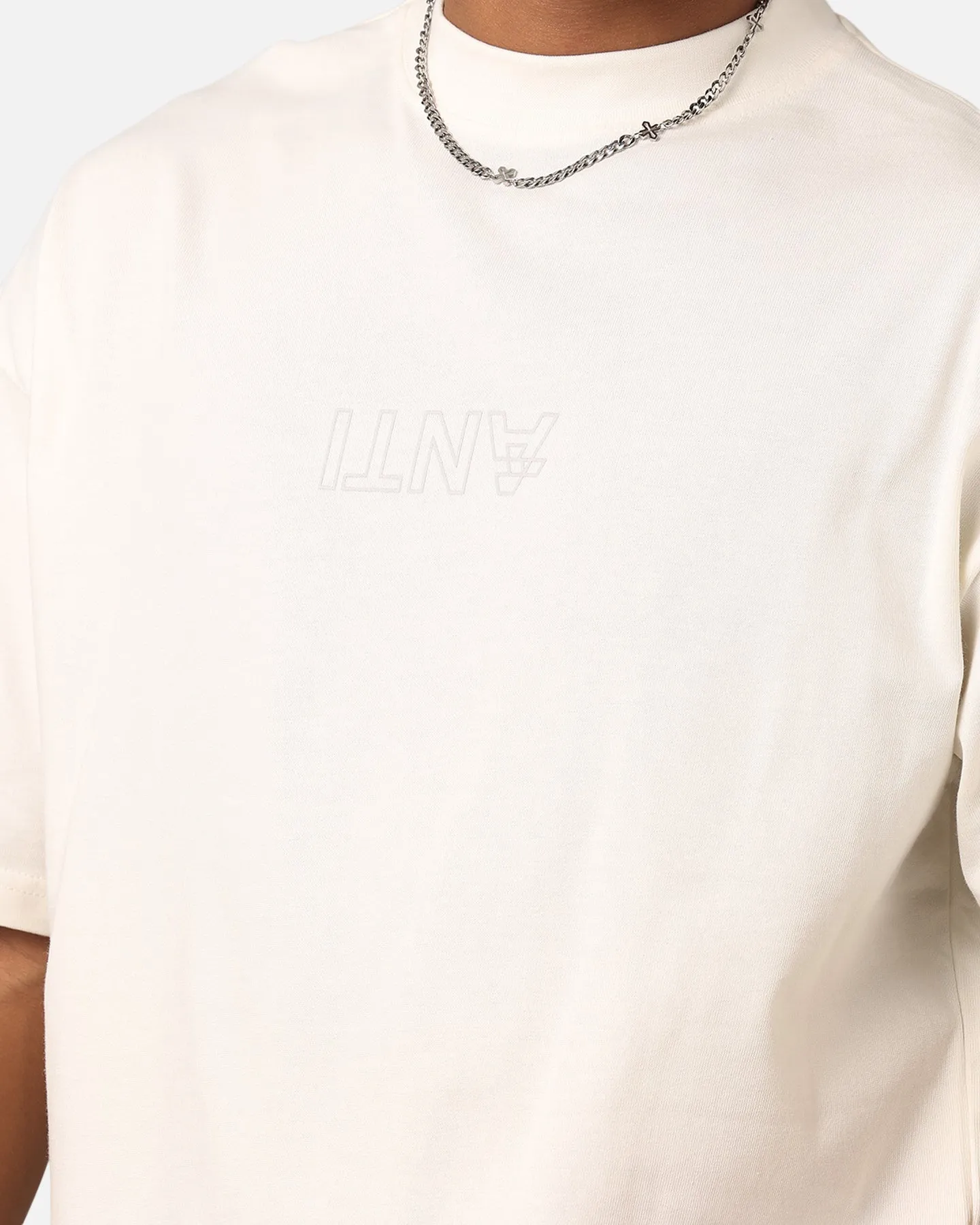 The Anti Order Anti XY Mock Neck T-Shirt Off White