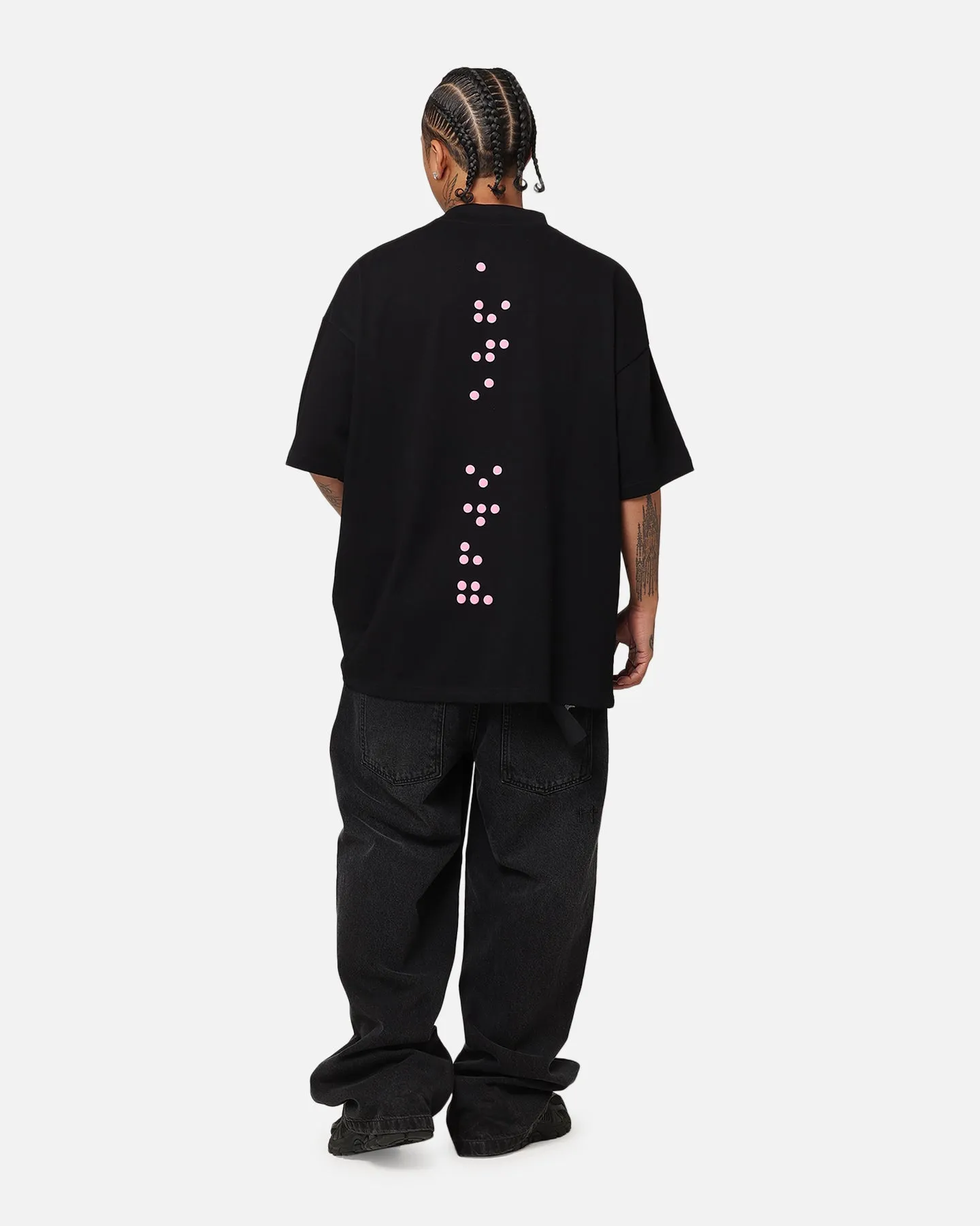 The Anti Order Brail Mockneck T-Shirt Black/Pink