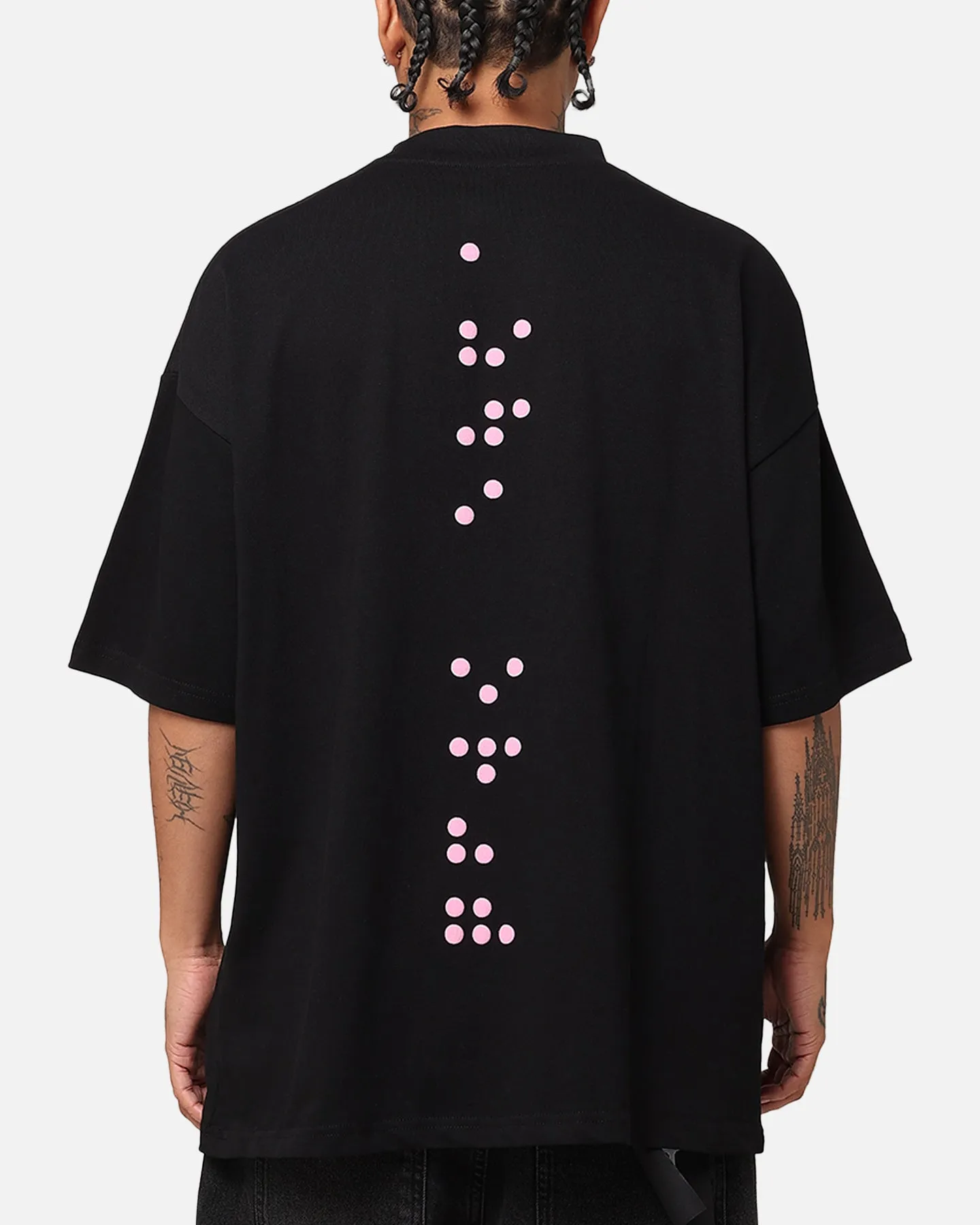 The Anti Order Brail Mockneck T-Shirt Black/Pink