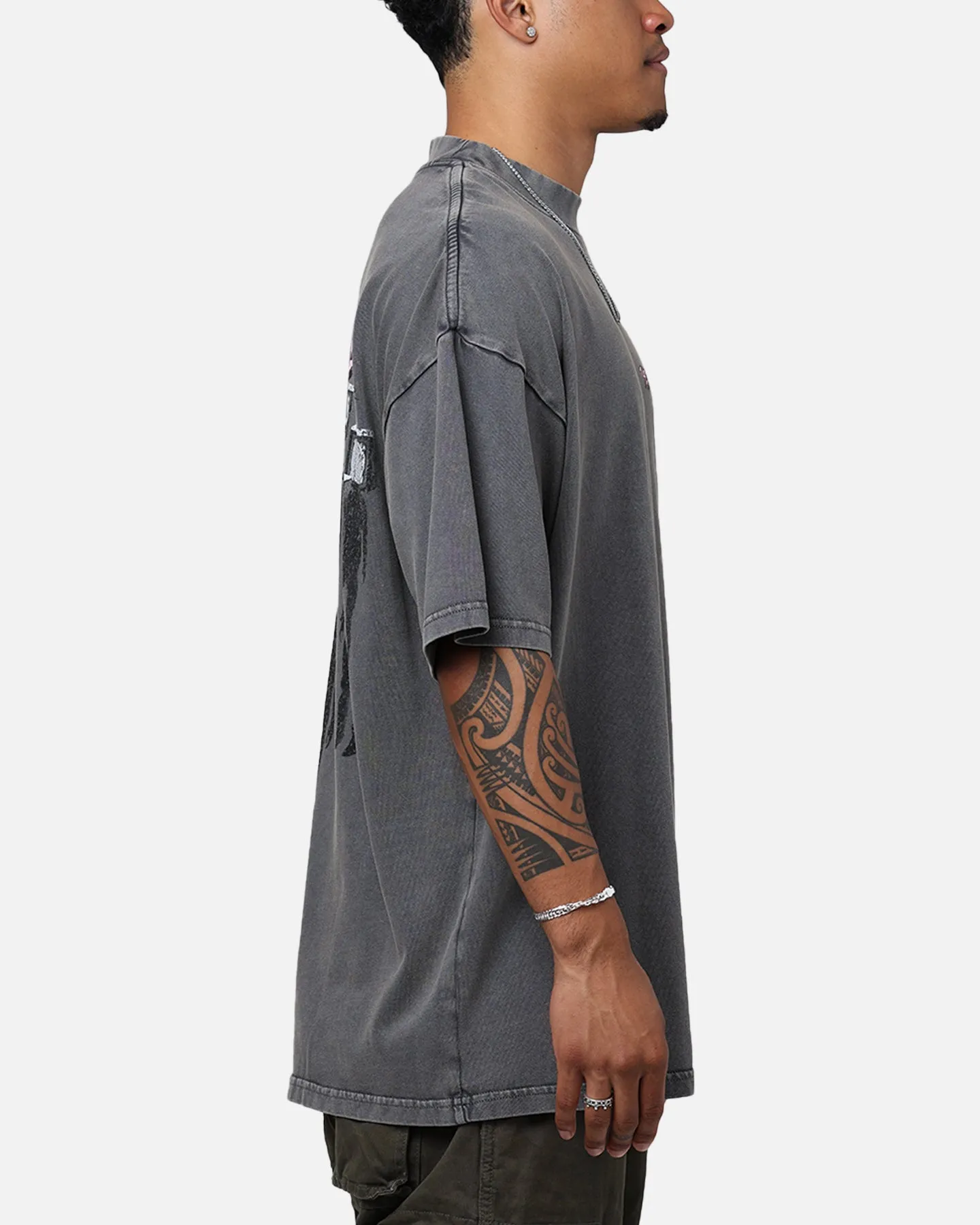 The Anti Order Brainwashed Mock T-Shirt Washed Charcoal