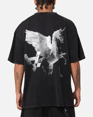 The Anti Order Pegasus Lost T-Shirt Black Acidwash
