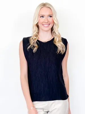 Tory - Black Sleeveless Top